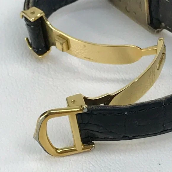 Authentic CARTIER Must tank Vermeille Wristwatch vintage SV925/Leather - Picture 6 of 8